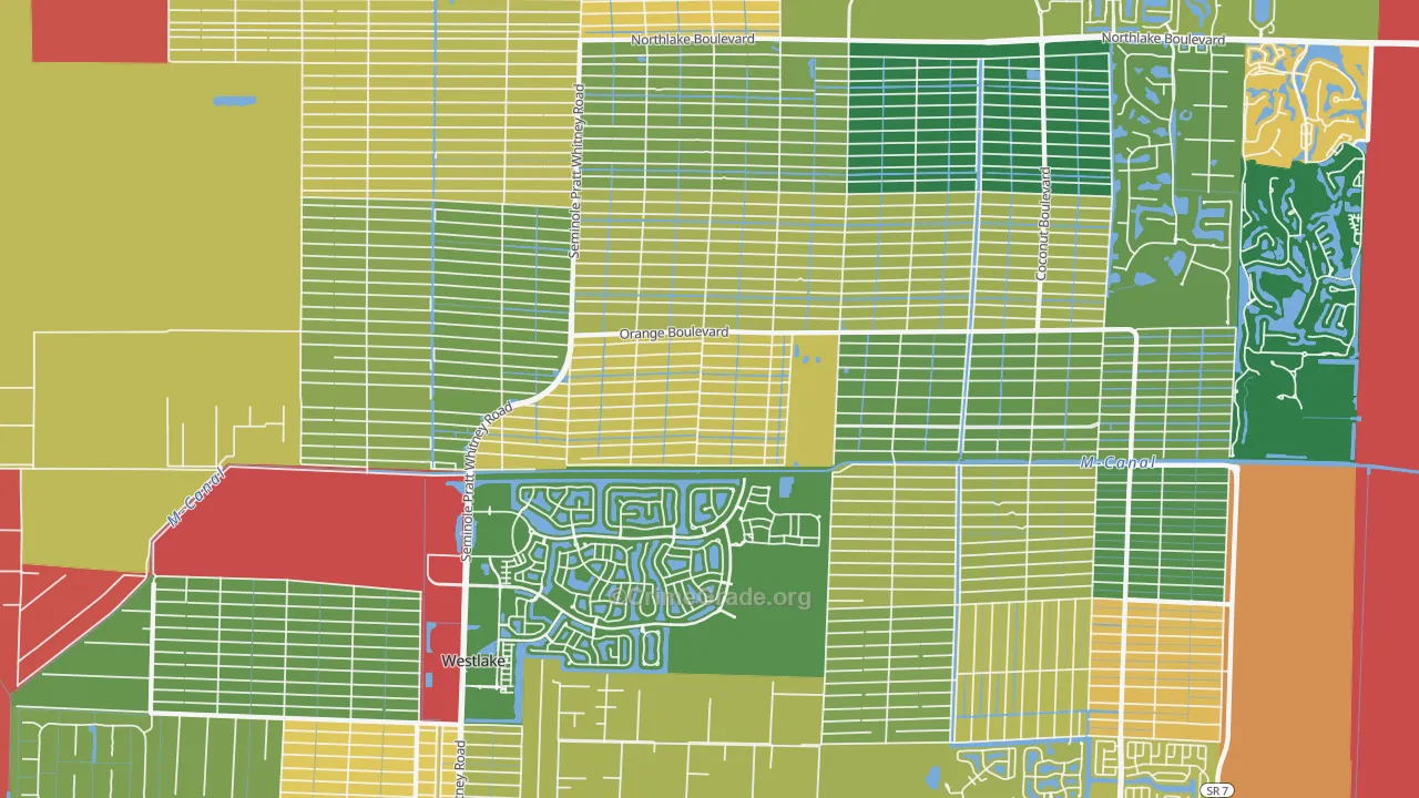 The Acreage, FL Map of Theft Rates