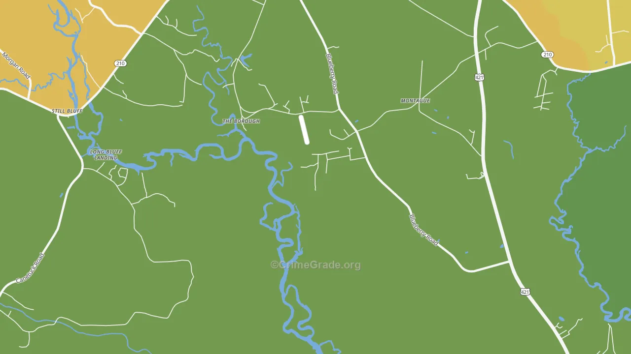The Borough, NC Map of Theft Rates