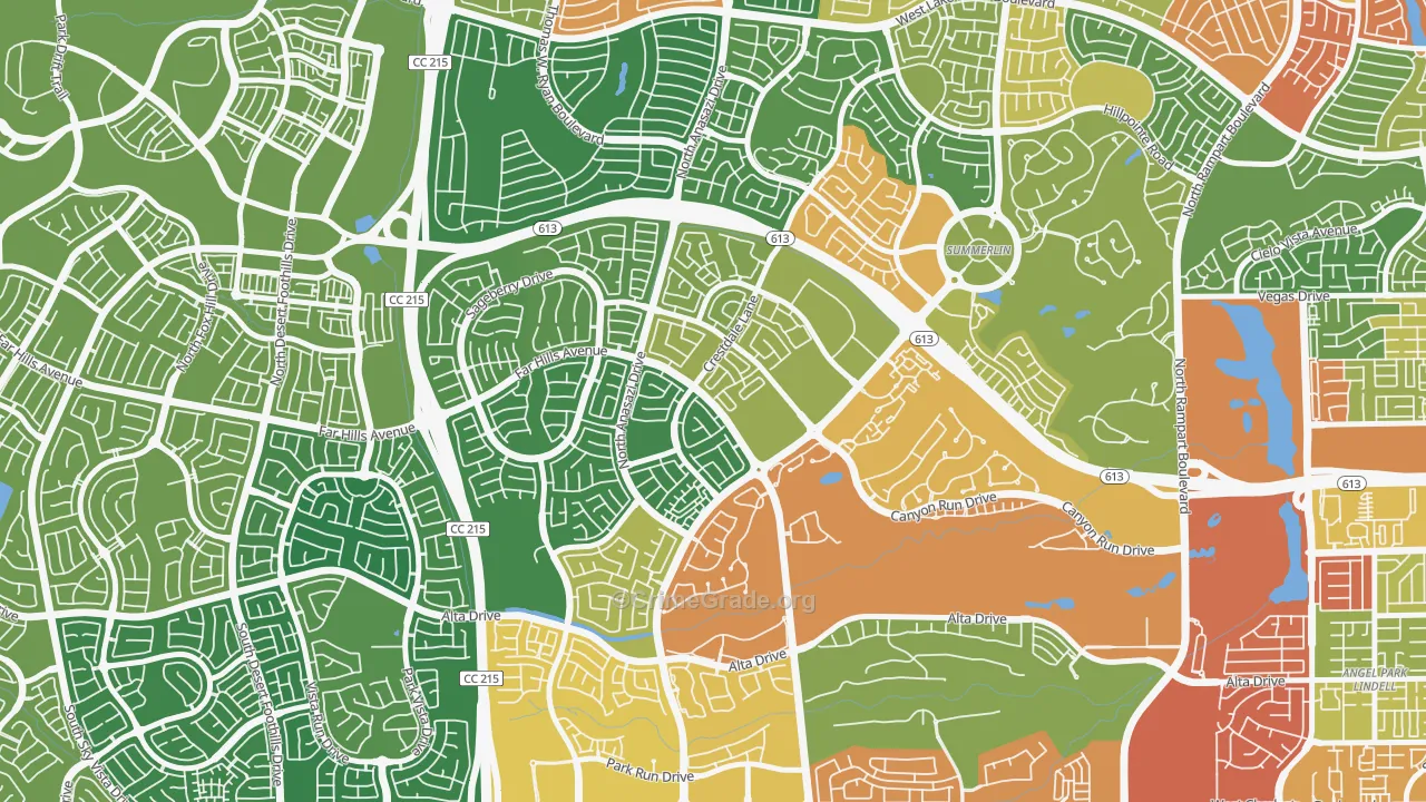 The Crossing, Las Vegas, NV Map of Theft Rates