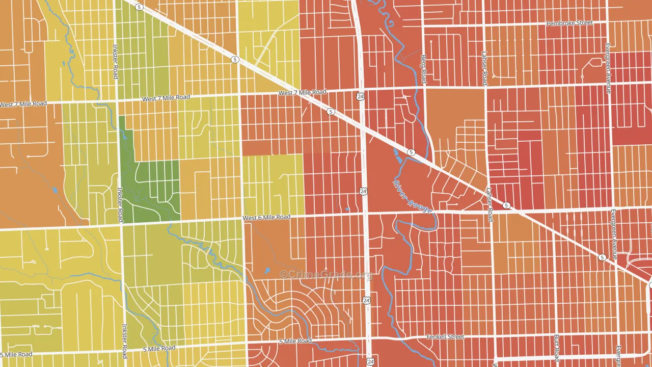 The Eye, Detroit, MI Map of Theft Rates