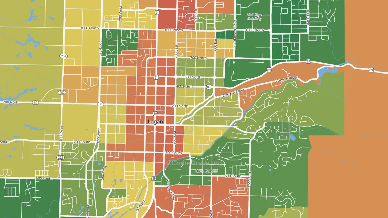 The Island, Logan, UT Map of Theft Rates