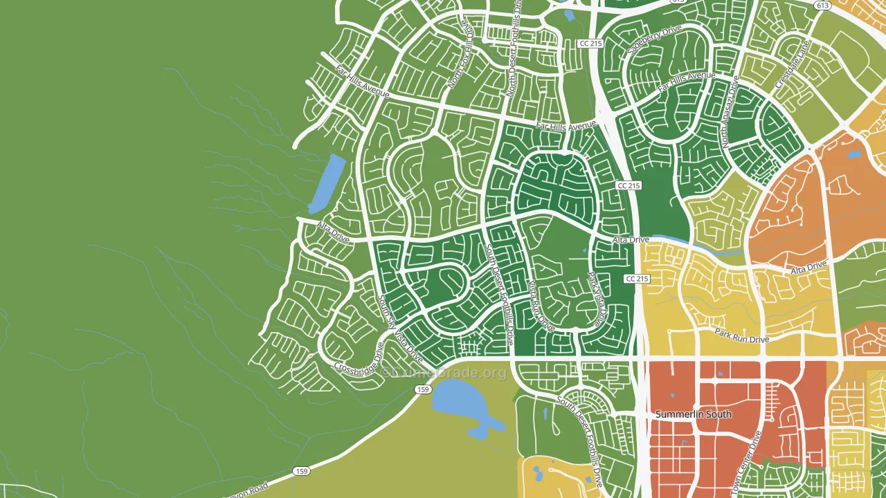 The Paseos, Las Vegas, NV Map of Theft Rates