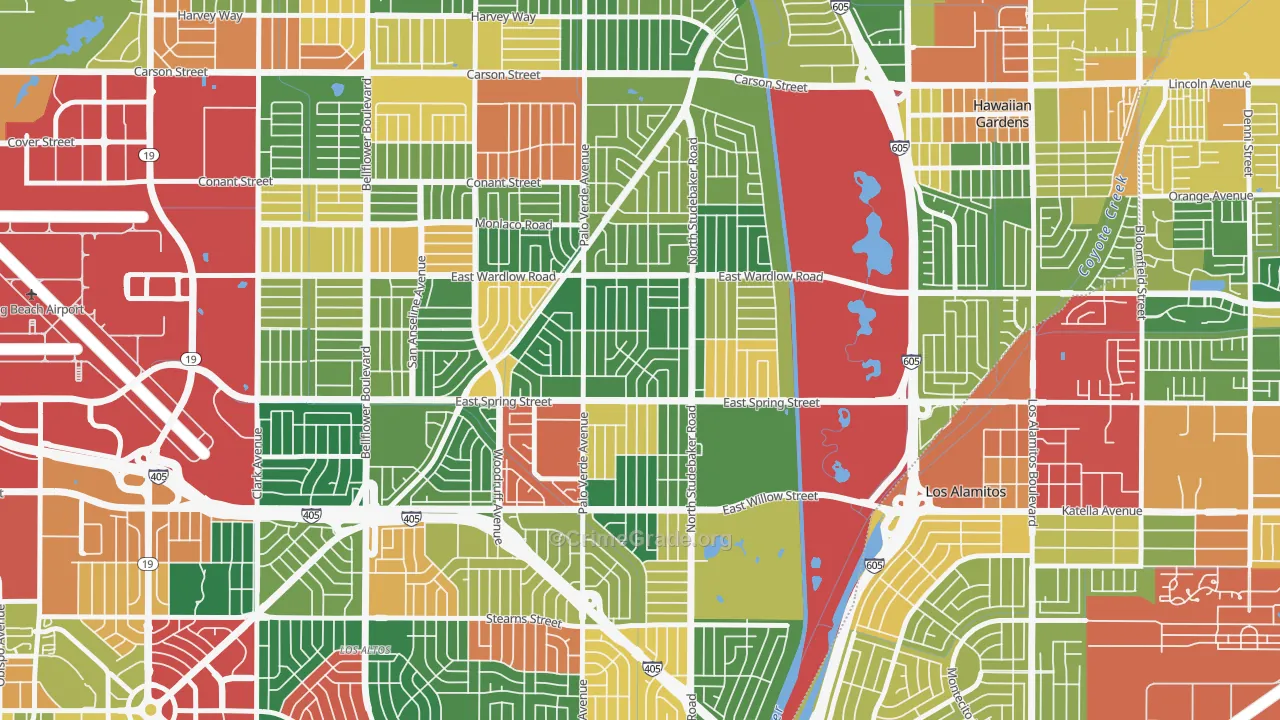 The Plaza, Long Beach, CA Map of Theft Rates