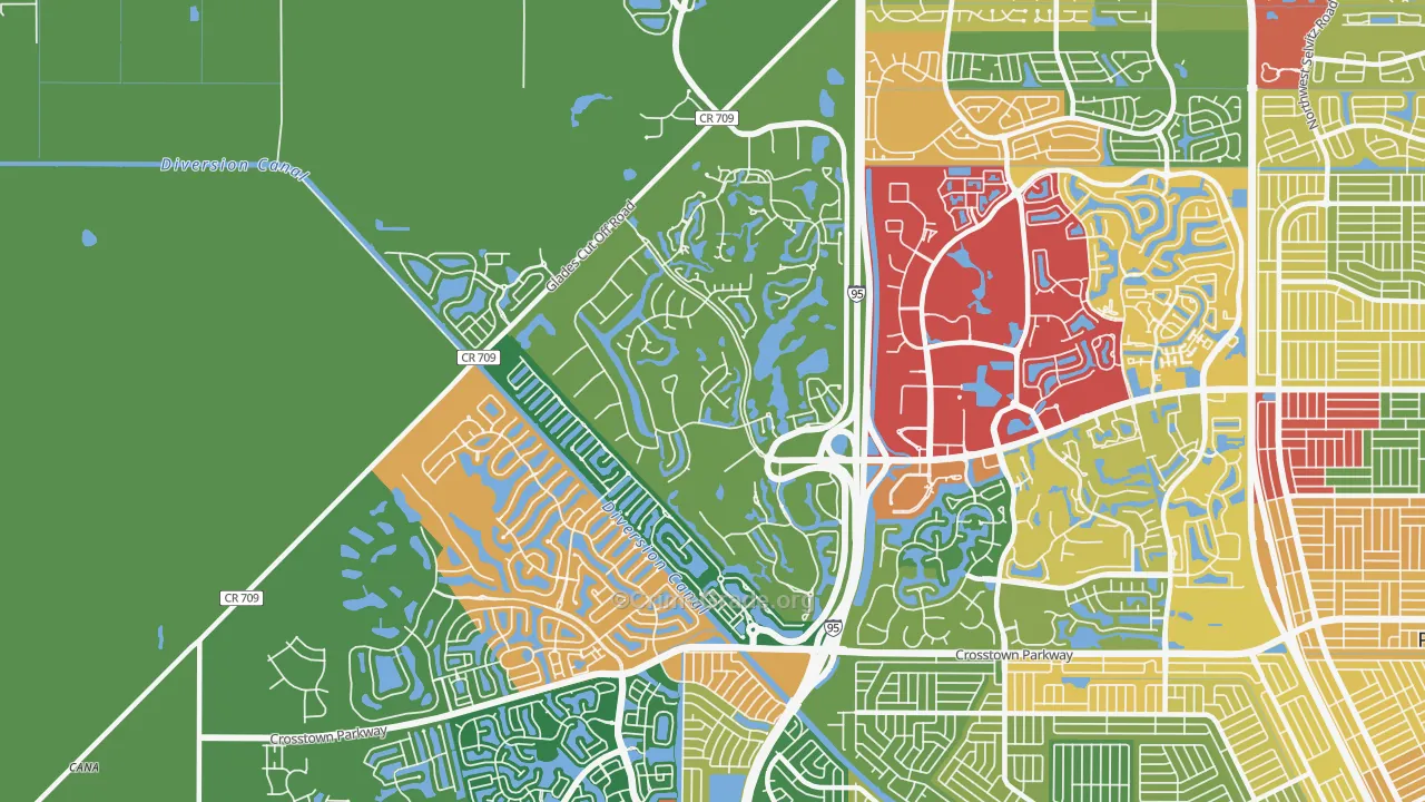 The Reserve, Port St. Lucie, FL Map of Theft Rates