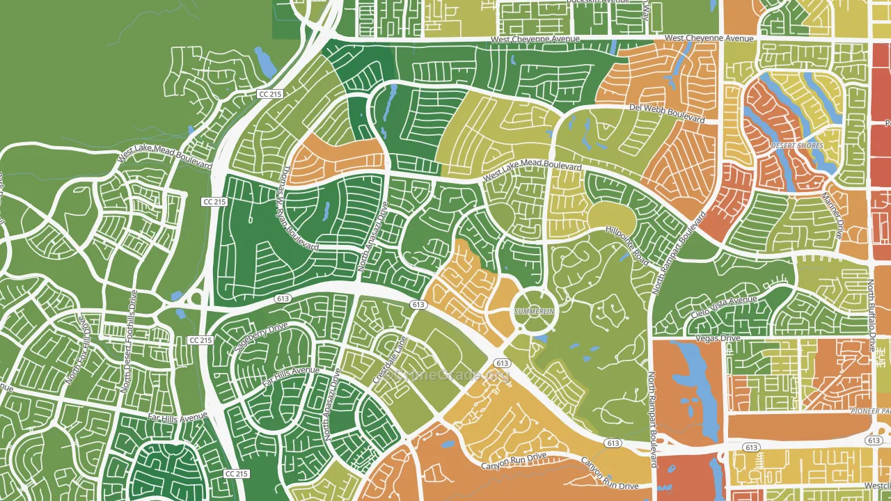The Trails, Las Vegas, NV Map of Theft Rates