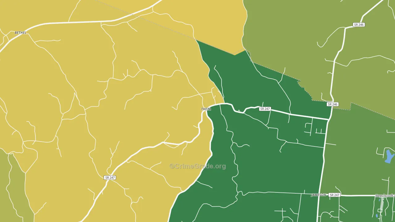 Theta, TN Map of Theft Rates