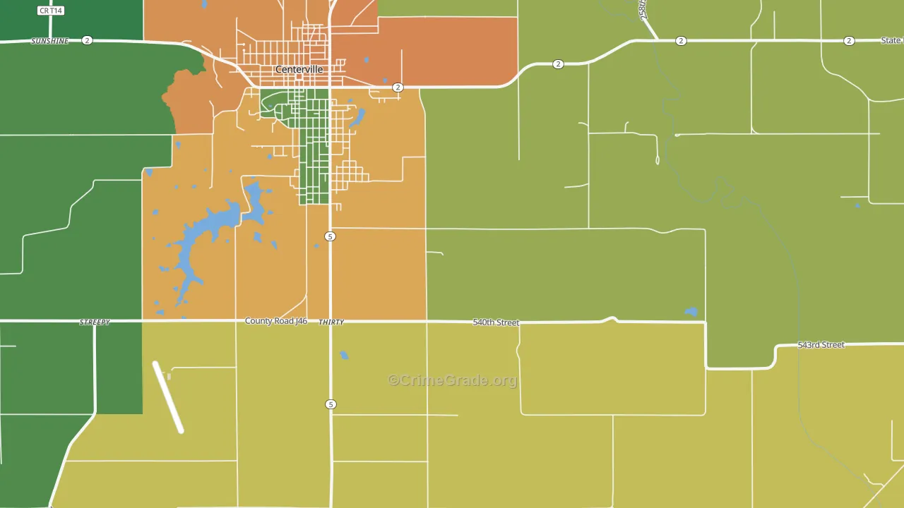 Thirty, IA Map of Theft Rates