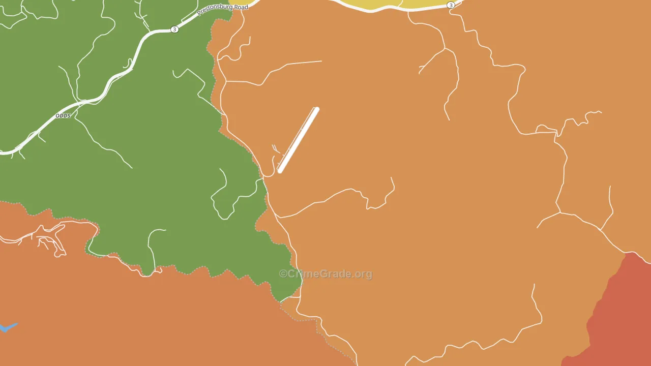 Thomas, KY Map of Theft Rates