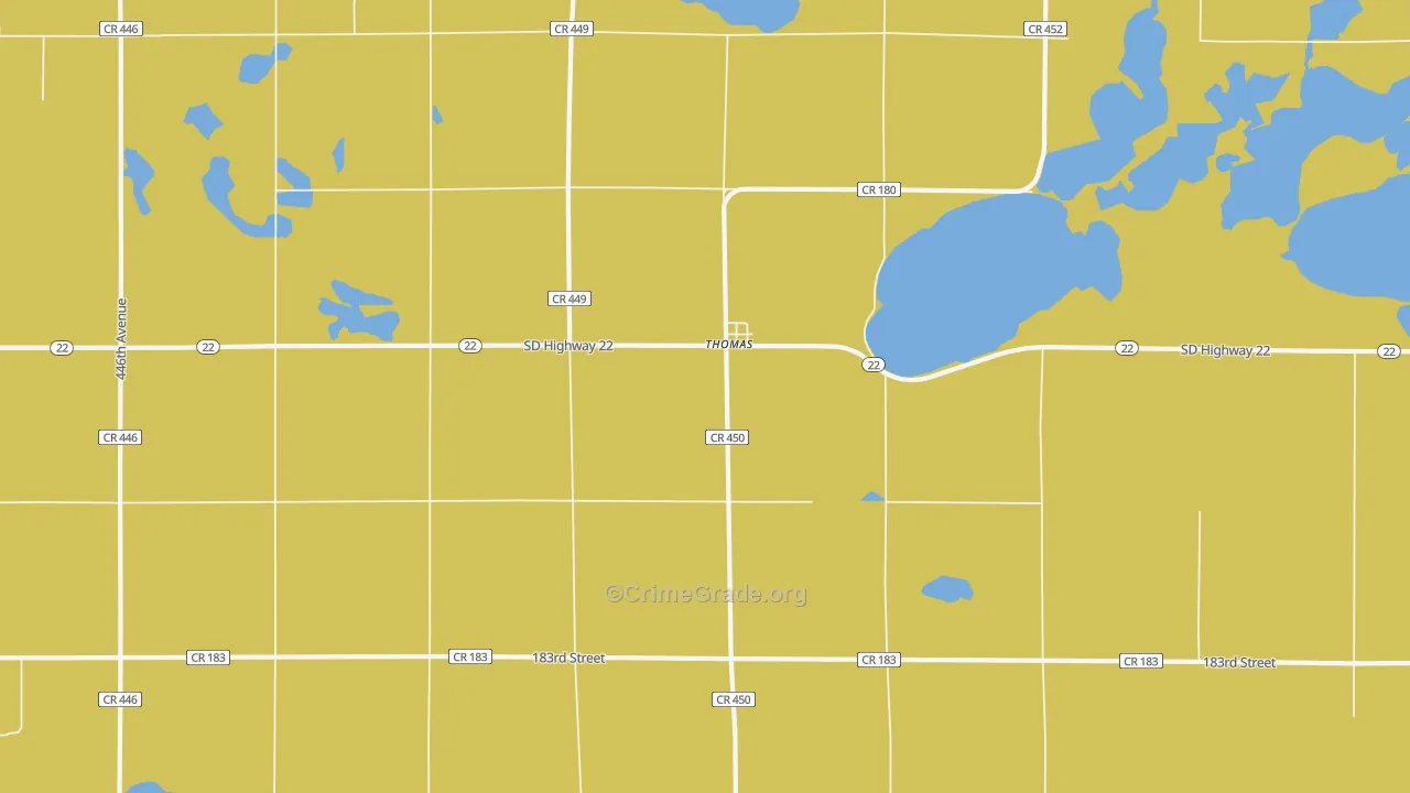 Thomas, SD Map of Theft Rates
