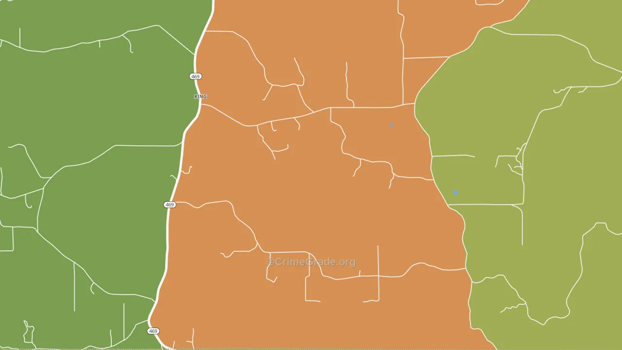 Thomasville, MS Map of Theft Rates