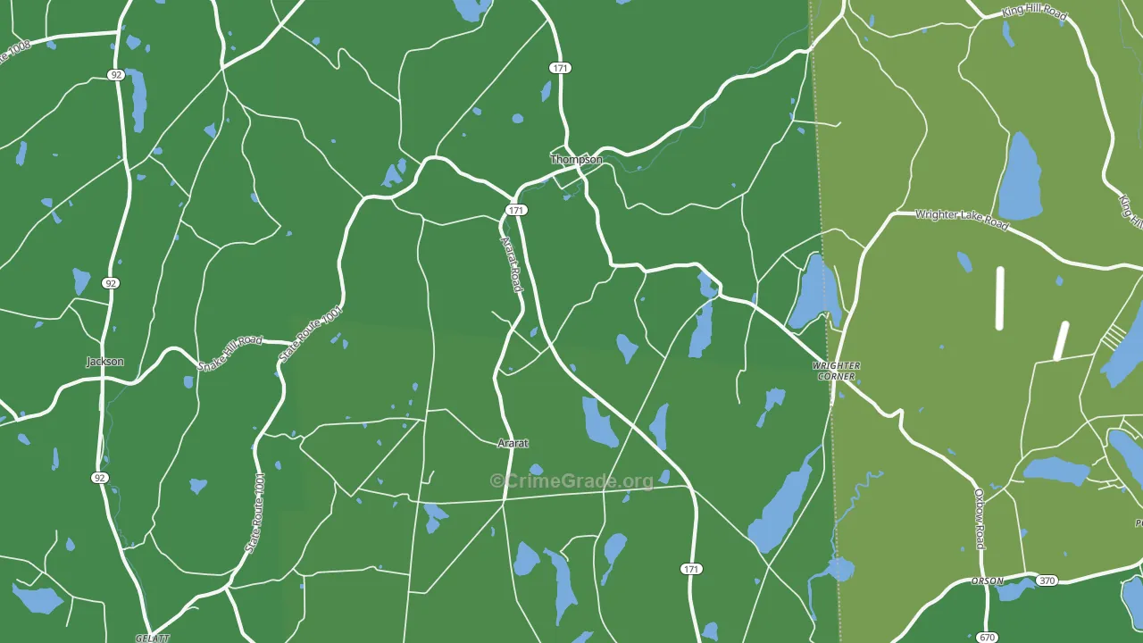 Thompson, PA Map of Theft Rates