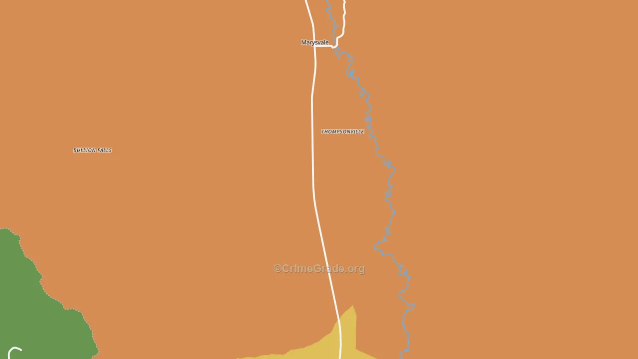 Thompsonville, UT Map of Theft Rates