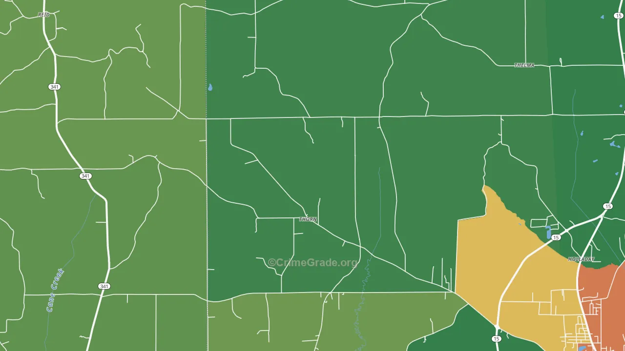 Thorn, MS Map of Theft Rates