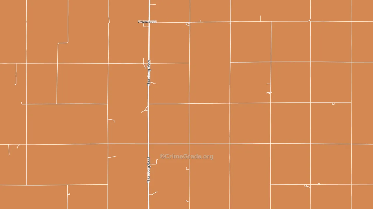Thornburg, KS Map of Theft Rates