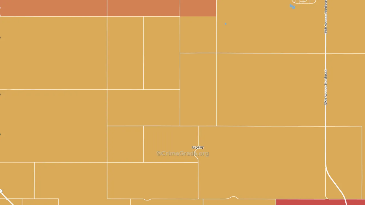 Thorne, ND Map of Theft Rates