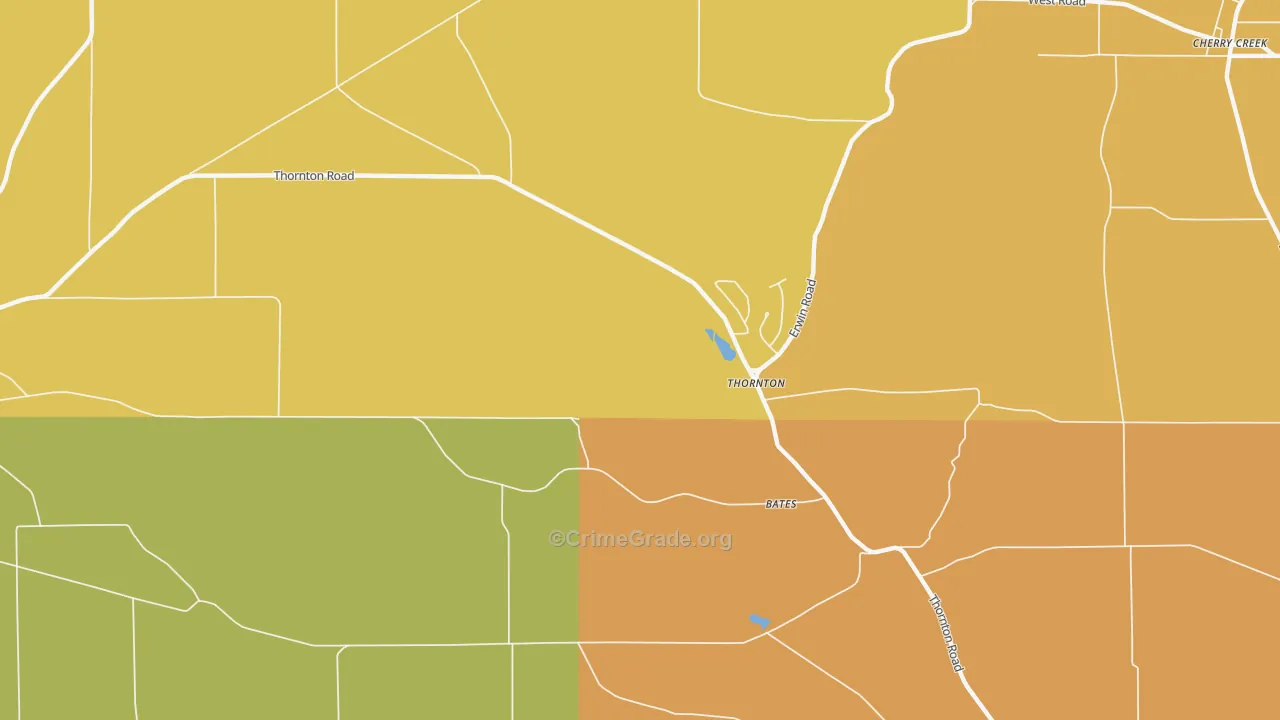 Thornton, NY Map of Theft Rates