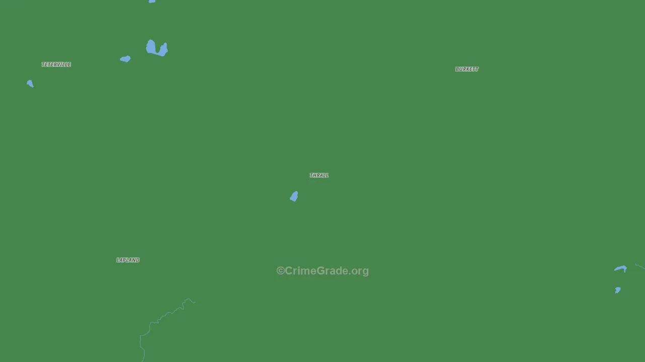 Thrall, KS Map of Theft Rates