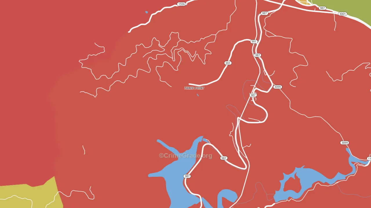 Three Point, KY Map of Theft Rates