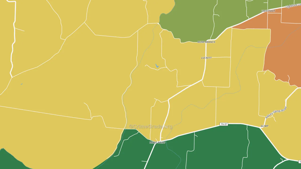 Three Point, TN Map of Theft Rates