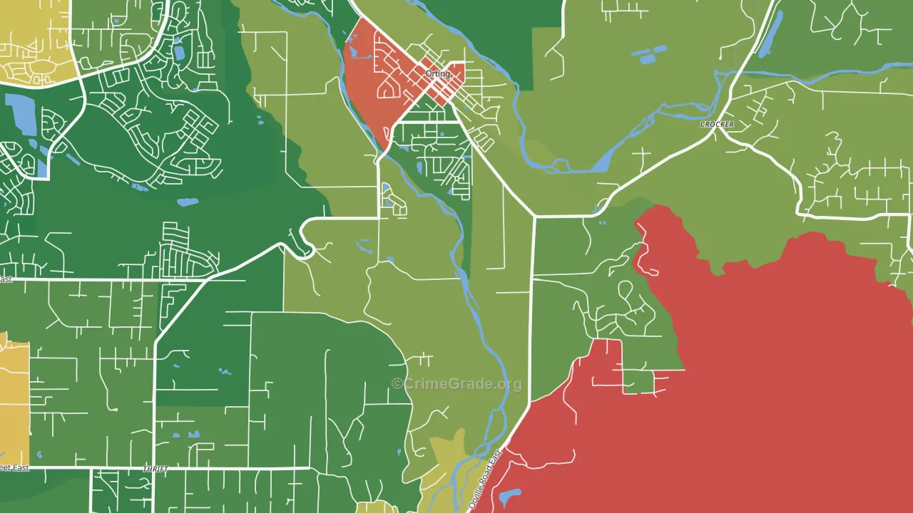 Thrift, WA Map of Theft Rates
