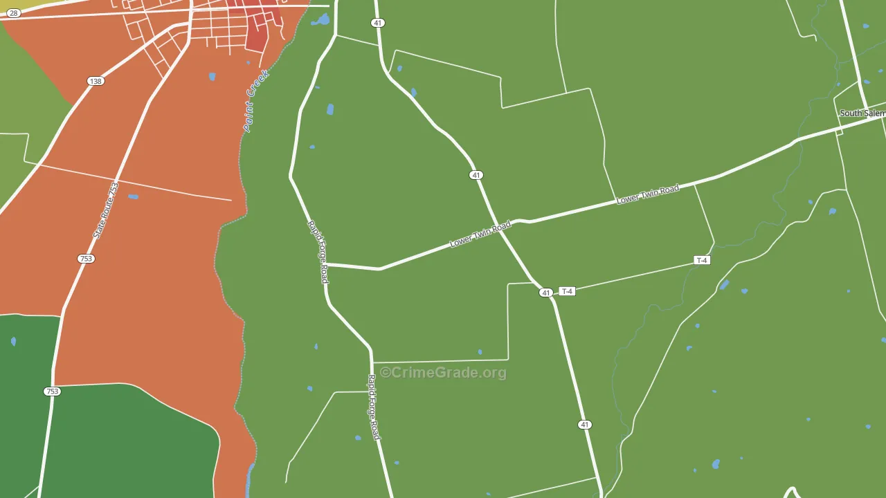 Thrifton, OH Map of Theft Rates