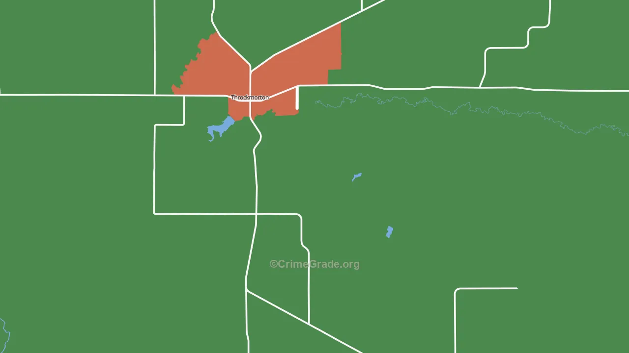Throckmorton County, TX Map of Theft Rates
