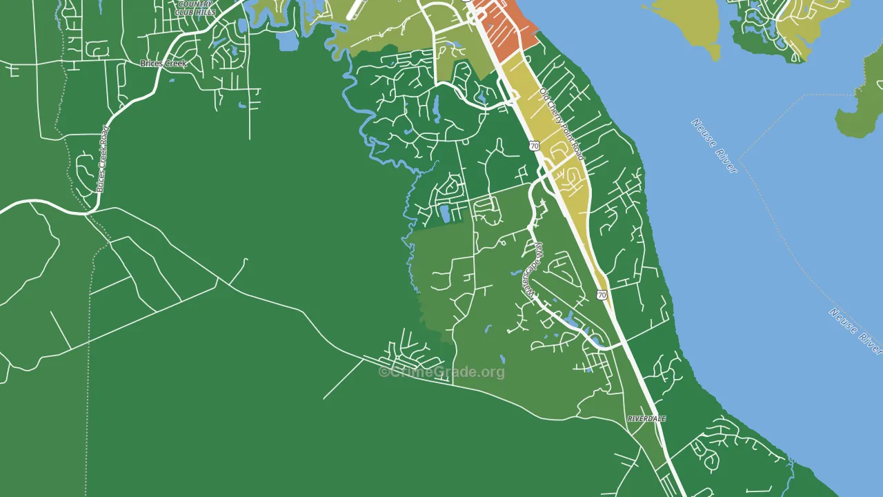 Thurman, NC Map of Theft Rates