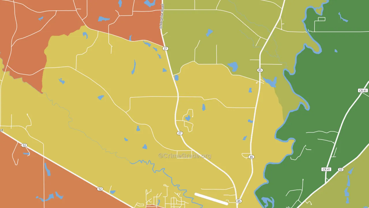 Thurston, AL Map of Theft Rates