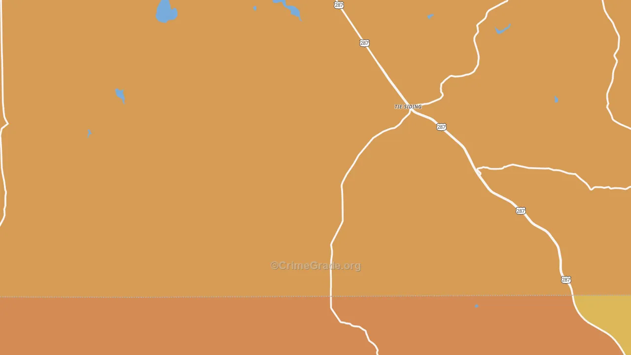 Tie Siding, WY Map of Theft Rates