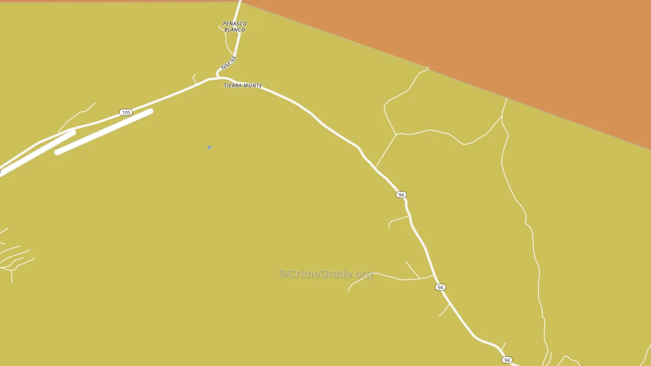 Tierra Monte, NM Map of Theft Rates