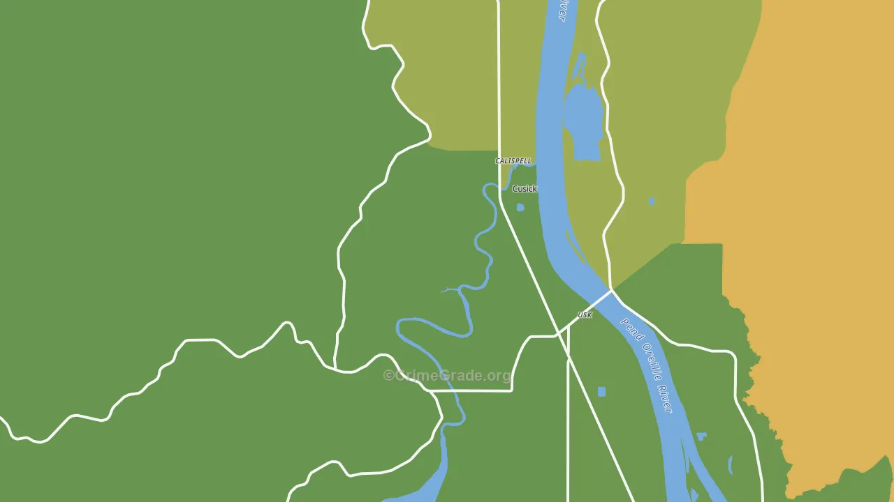 Tiger, WA Map of Theft Rates