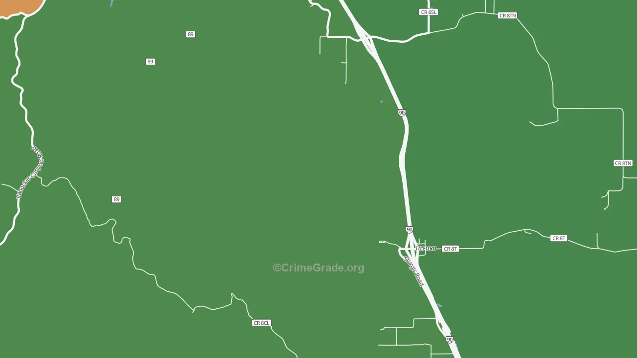 Tilford, SD Map of Theft Rates