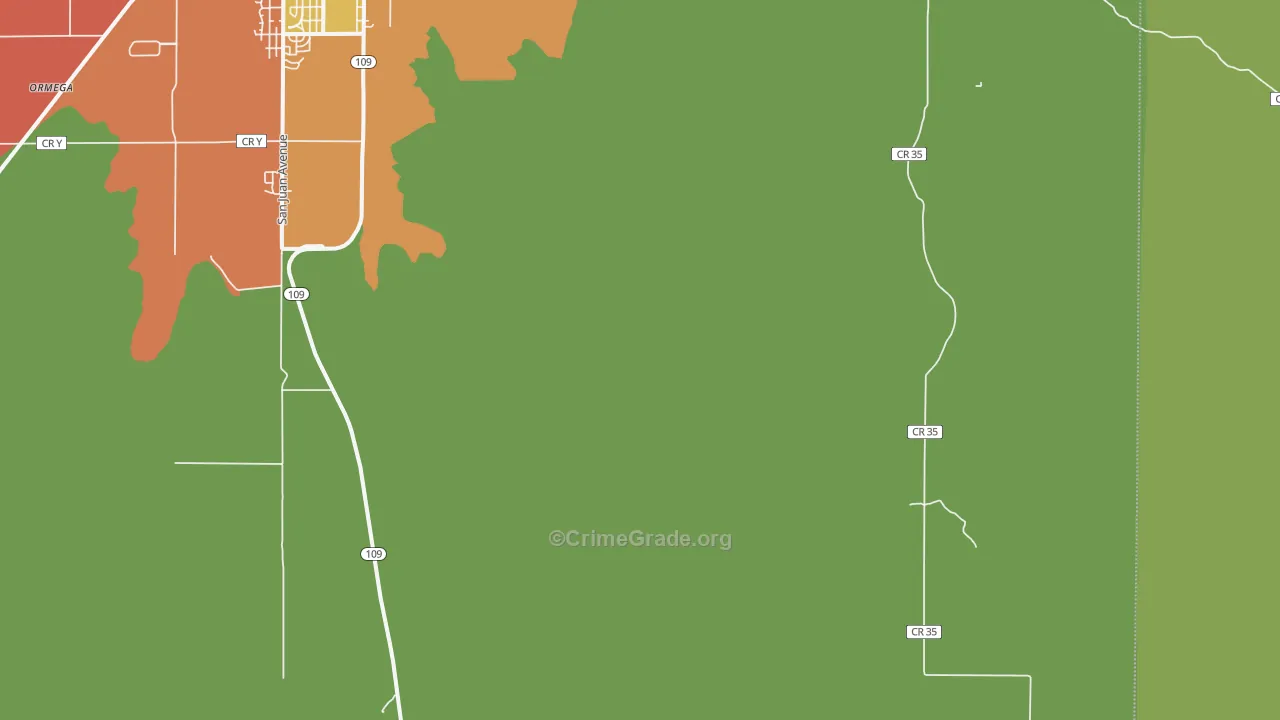 Timpas, CO Map of Theft Rates
