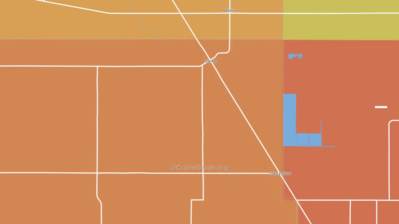 Tintah, MN Map of Theft Rates
