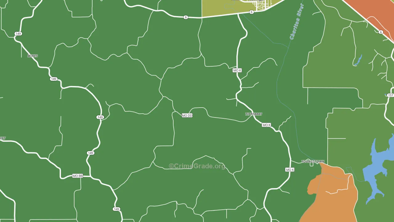 Tipperary, MO Map of Theft Rates