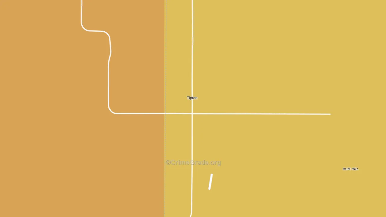 Tipton, KS Map of Theft Rates