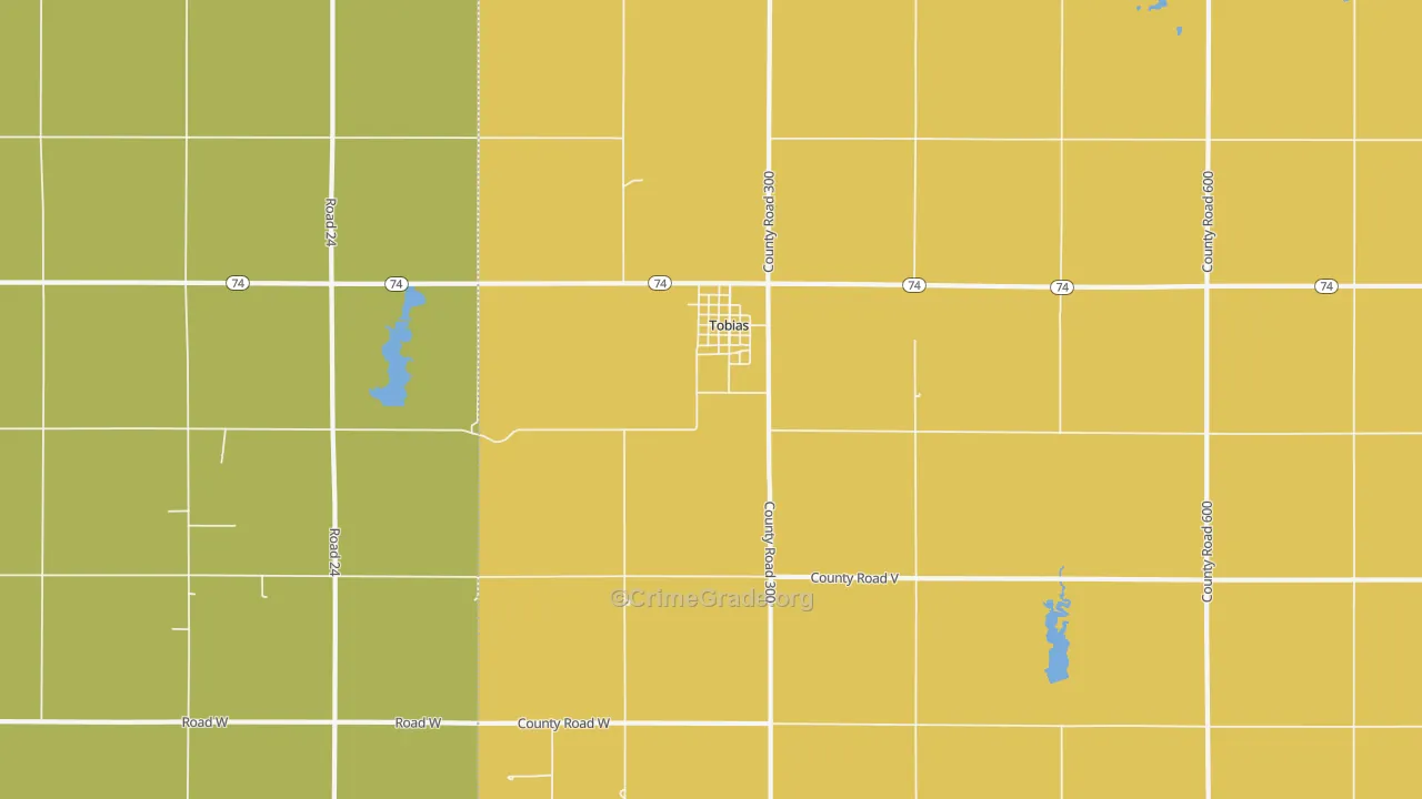 Tobias, NE Map of Theft Rates