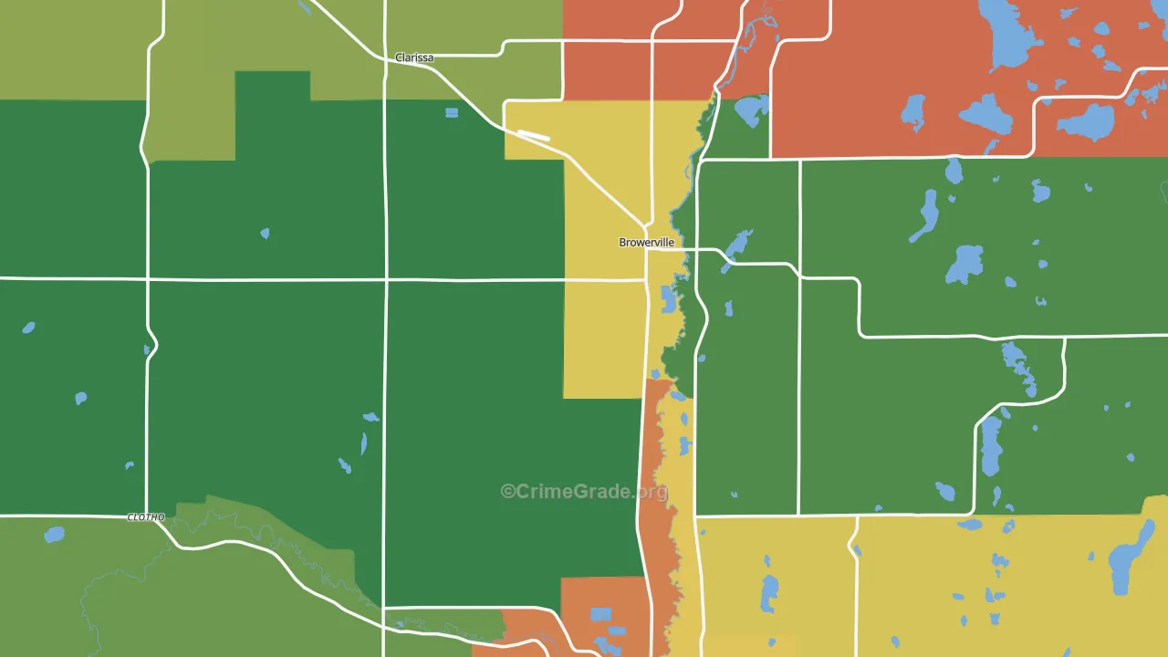 Todd County, MN Map of Theft Rates