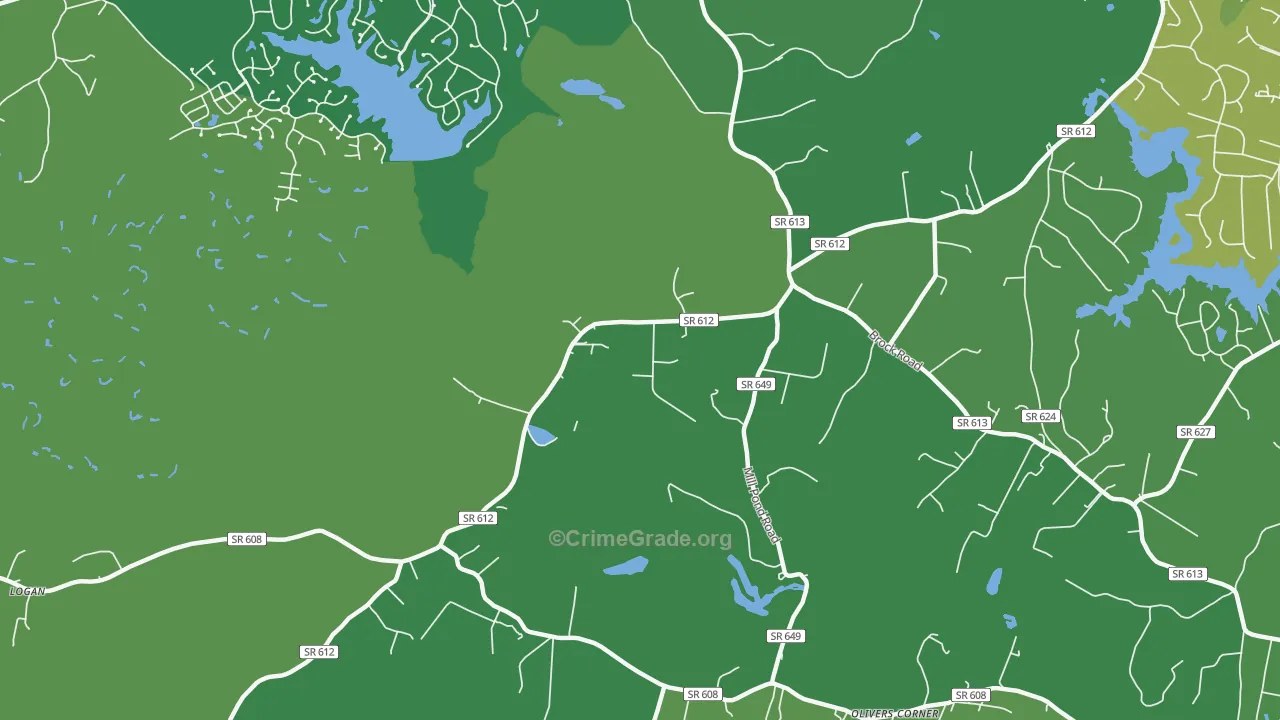 Todds Tavern, VA Map of Theft Rates