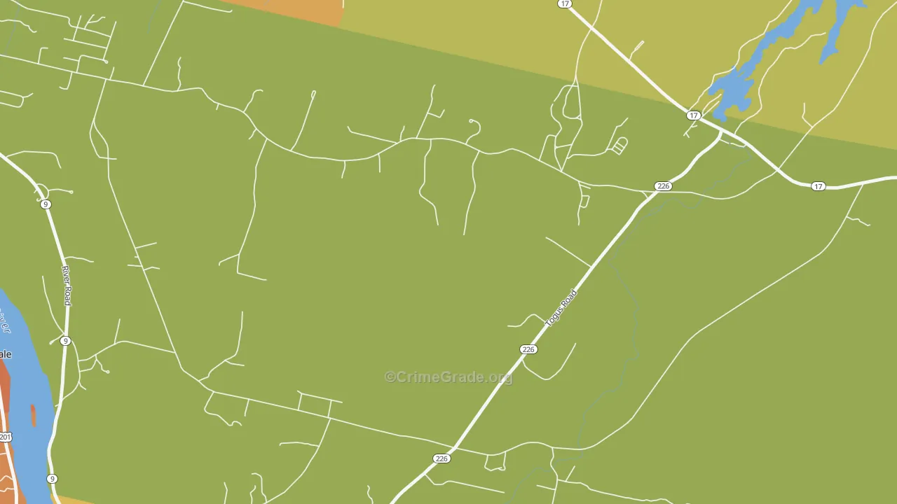 Togus, ME Map of Theft Rates