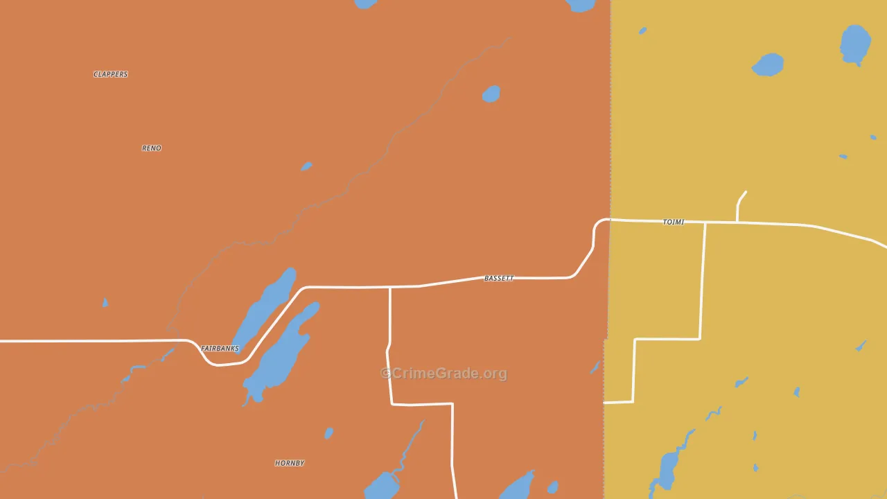 Toimi, MN Map of Theft Rates