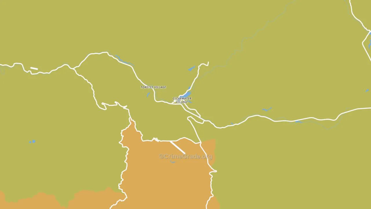 Toketee Falls, OR Map of Theft Rates