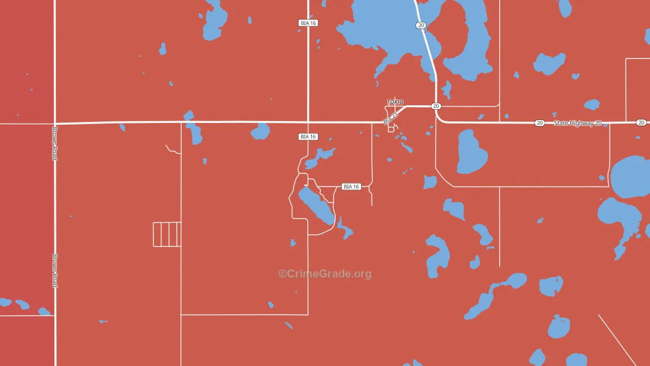 Tokio, ND Map of Theft Rates