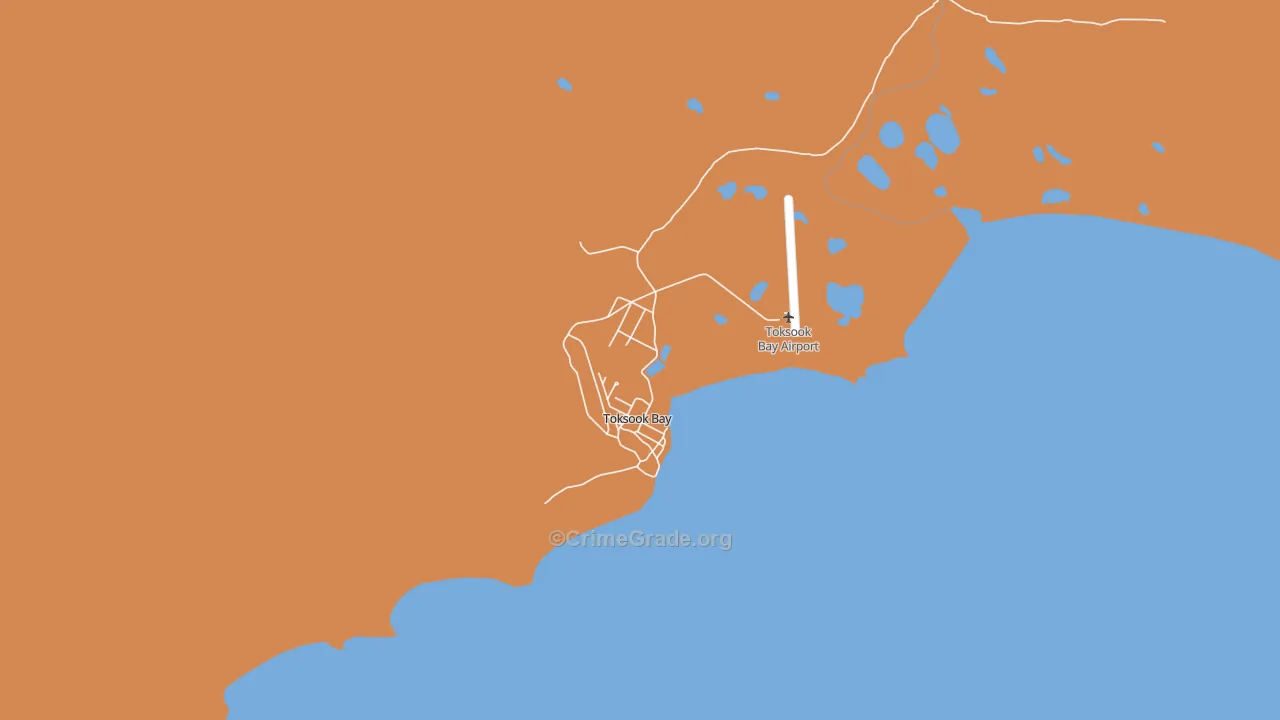 Toksook Bay, AK Map of Theft Rates