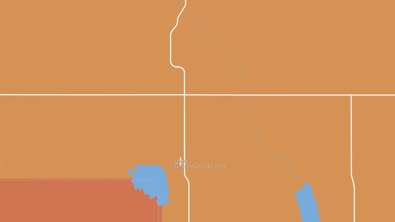 Tolley, ND Map of Theft Rates