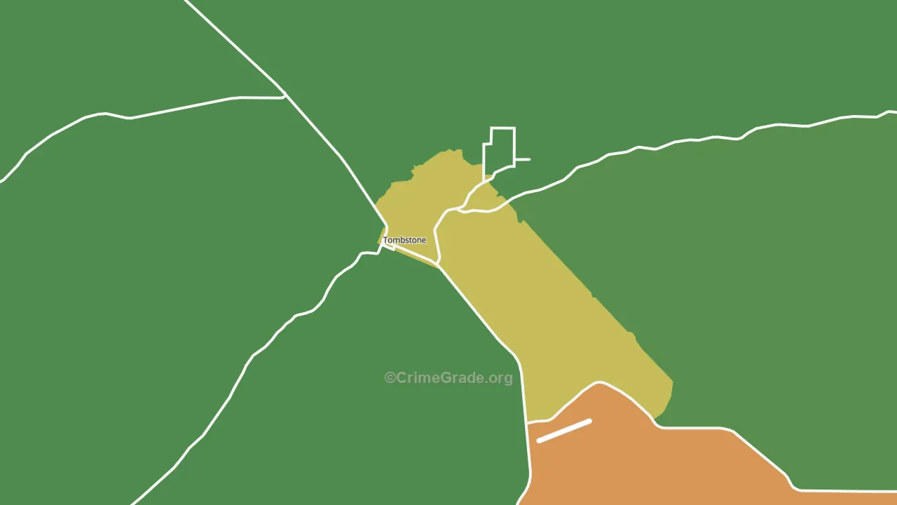 Tombstone, AZ Map of Theft Rates