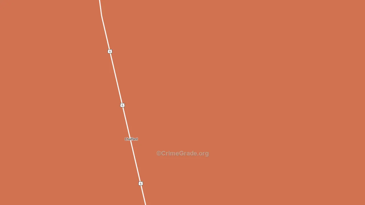 Toms Place, CA Map of Theft Rates