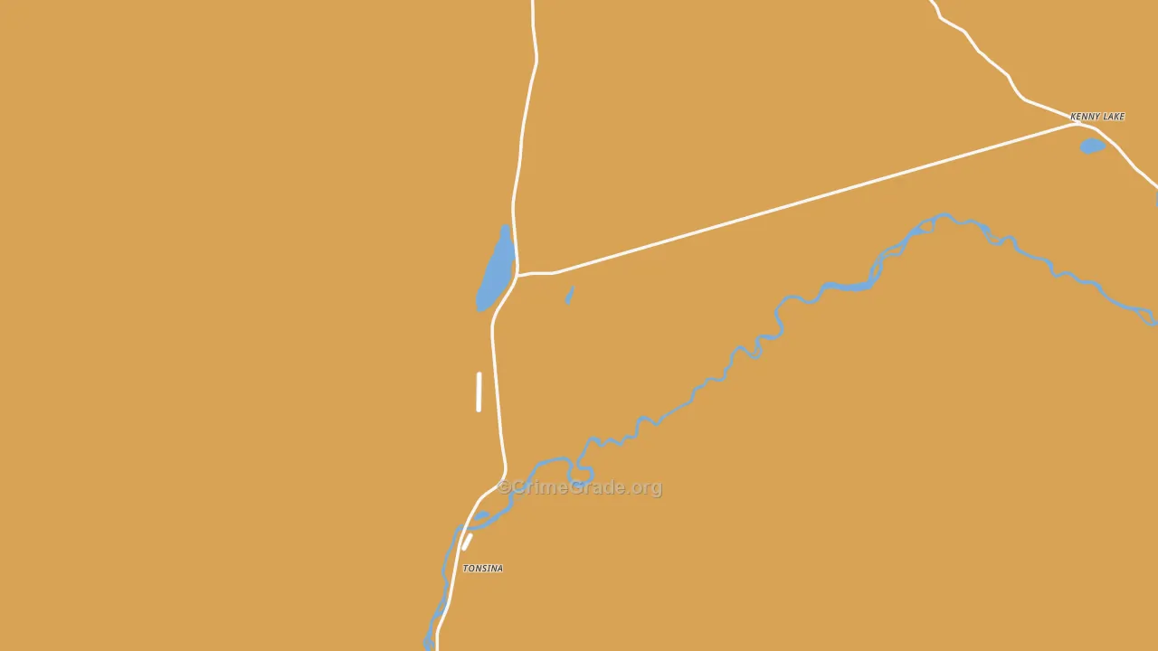 Tonsina, AK Map of Theft Rates