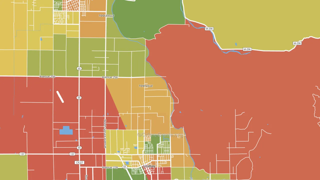 Tonyville, CA Map of Theft Rates