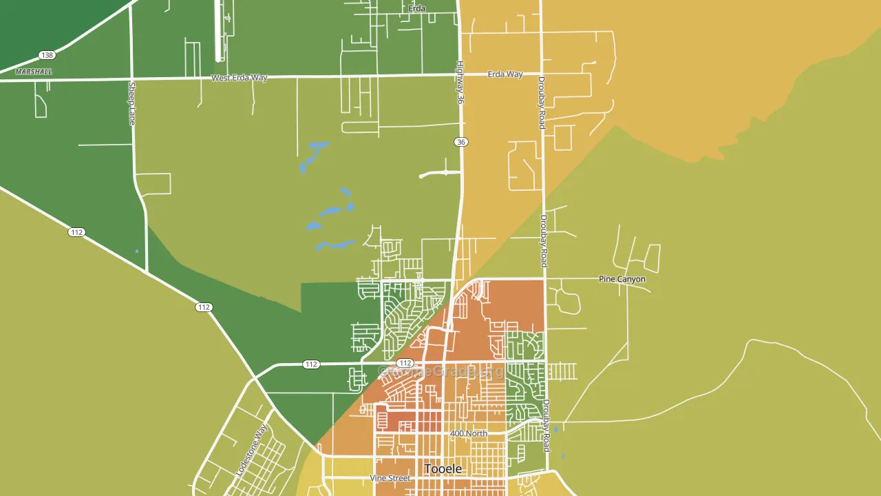 Tooele, UT Map of Theft Rates